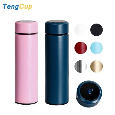 China Business TY Smart Water Bottle 500ml LED Temperature Shown Insulated 304 Stainless Steel Vacuum LED Flask for sale