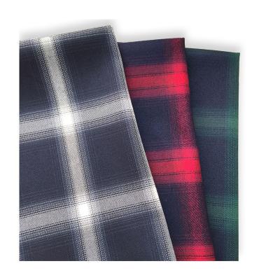 China Memory Custom Design Tartan Plaid Flannel Polyester T Shirt Fabric for sale