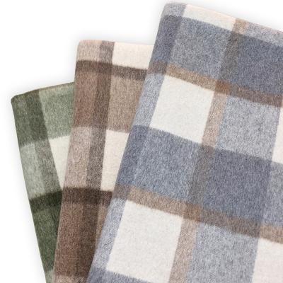 China Wrinkle Resistant New Arrival Colorful Blended Yarn Dyed Double Side Check Wool Polyester Double Sided Tweed Fabric for sale