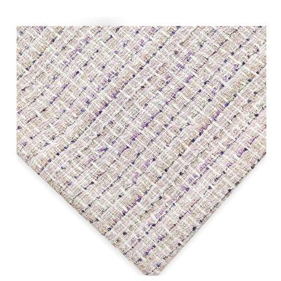 China New Arrival Breathable Plaid Tweed Wool Blended Woven Fabric For Dress for sale