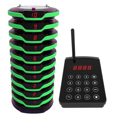 China Jiantao Wireless Long Distance Disc Calling System Ringer Waterproof Pager For Restaurant Cafe Wireless Vibration for sale