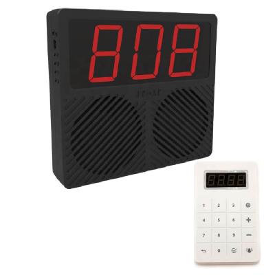 China Restaurant Jinatao Hot Selling Radio Calling System With Keypad 3 Trumpet Queue Paging System Digital LED Display For Hospital Bank for sale