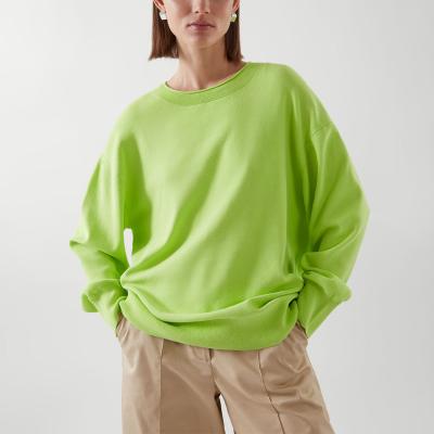 China AOPU OEM QUICK DRY Custom Oversized Vintage Jumper For Women Knitted Jumper Knit Green Women's Sweaters for sale