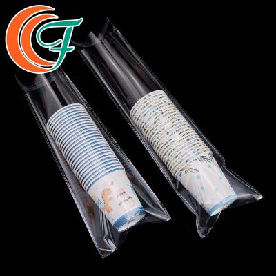 Cina Cup Packing Long Plastic Bags Clear Transparent OPP Self Adhesive Plastic Poly Bag in vendita