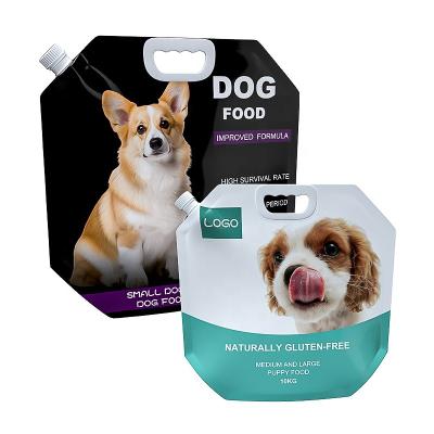 Китай Dog Cat Food Packaging Containers With Handle Color Printed Spout Pouch Packaging продается