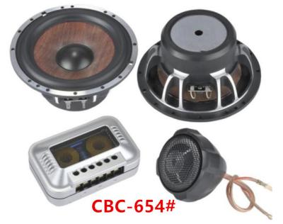 China CBC-654  6.5''Car component speaker  1.2''Vc  Wooden Woven Compound Cone with rubber-edge  ,25Ø Neodymium ,silk dome for sale