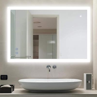 China Manufacturers Illuminated Custom Home Bath Mirrors Smart Led Bathroom Mirror for sale