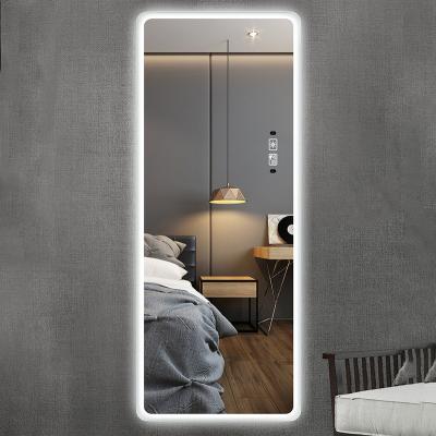 China 2021 New LED Minimalist Mirror Full Mirror Living Room Frameless Wall Mounted Mirror for sale