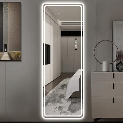 China Popular Rectangle Barber Mirror Lighted Mirror Frameless Led Light Makeup Barber Mirror for sale