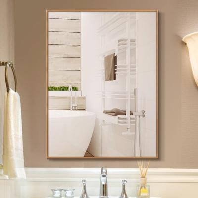 China Illuminated High Quality Oversized Metal Wall Mount Bath Vanity Mirror Rectangle Bathroom Mirror for sale