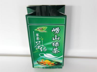 China Laminated Heat Seal Tea Packaging Bag Side Gusset Pouch Gravure Printing for sale