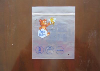 China Environmental PE Ziplock Clothes Bags , Clear Logo Printed Ziplock Plastic Bag for sale