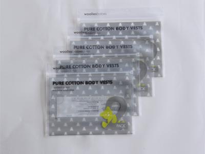 China Big Zip Lock Packaging Bags PE Clear Window For Cotton Vests Package for sale