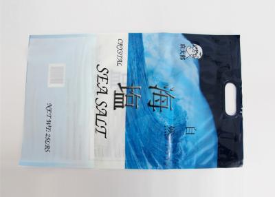 China Sea Salt Packaging Die Cut Handle Bags PET PE Recycled With Hole for sale