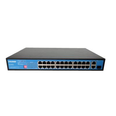 China 24 Port Gigabit Passive PoE Switch CCTV PoE Network Switch LED Status Power CE FCC ROHS for sale