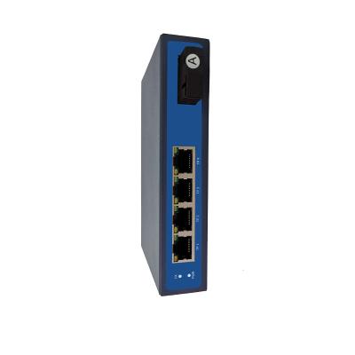 China Hot Selling 5 Port Gigabit Network Reverse PoE Switch with Single Mode Dual Fiber SC port for sale