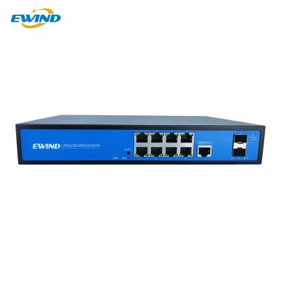 Cina Factory Manufacturer 8 Port 1000M Managed POE Switch with 4*10G SFP Uplink Port 120W in vendita