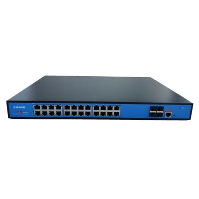 China New Product 2020 28 Ports Layer 3 Industrial Managed Switch PoE Switch With 10G Uplink for sale