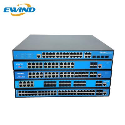 China Hot Sale Full Gigabit 24 Port Web System L2 Managed Poe Network Switch With Sfp Uplink Port for sale