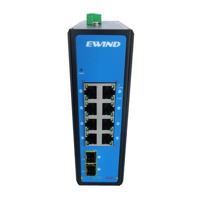 China Full Gigabit 10 Port Outdoor Switch POE Solar Din Rail 8 Ports Gigabit 24V Industrial Support 12 3 6 for sale