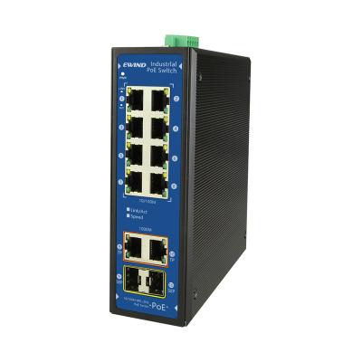 中国 10/100M 8 Port PoE Switch Gigabit Uplink Managed Outdoor Industrial Switch 販売のため