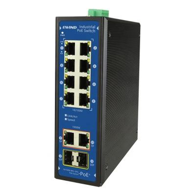 China 10/100M Managed Industrial PoE Network Switch 8 Port 100Mbps Din-Rail PoE Switch for IP Camera for sale