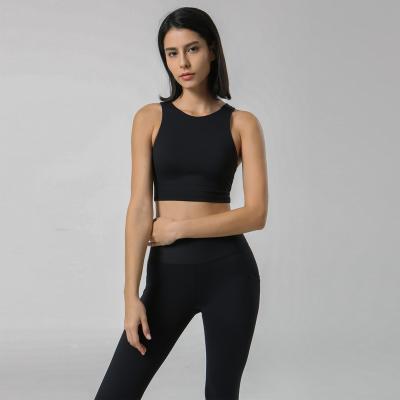 China New Yoga Suit Sportswear 2021 Breathable Black Women Fitness Suit 2 Pieces Yoga Suit Sports Bra & Yoga Pants Gaiters for sale