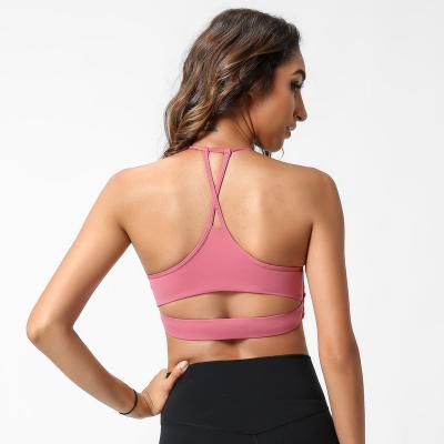 China Women's Back Workout Sports Bra Sweat Agency-Wicking Handsome Fitness Sports Bra Crop Gym Sexy Top Running Bra Yoga Wholesale for sale