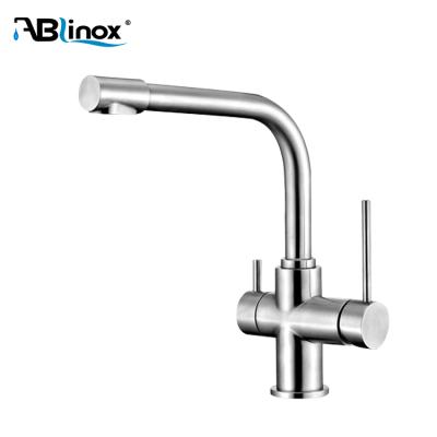 China Modern Cast Stainless Steel Kitchen Faucet for sale