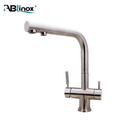 China Modern Customized Casting Side Casting Kitchen Faucet 304 316 Stainless Steel for sale