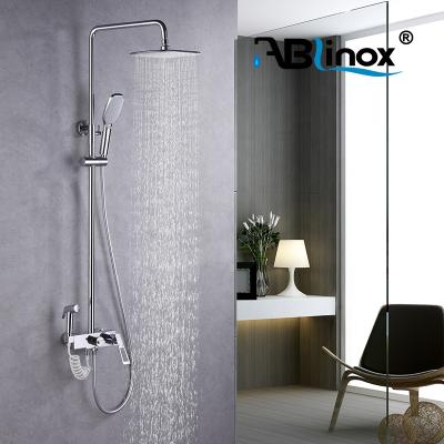 China Without Sliding Bar Manufacturer Hot And Cold Mixer Powerful Boosting Spray Shower Top Shower for sale