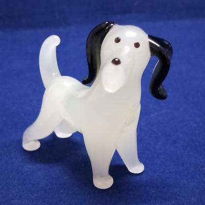 China Chinese Glass Craft Lampwork Decoration Lovely Dog China Zodiac Toy for sale