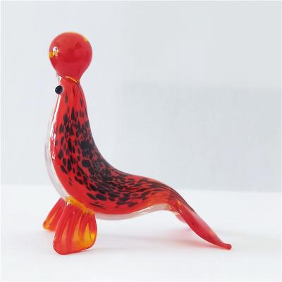 China Colorful handmade murano glass sea lion from USA Europe for sale