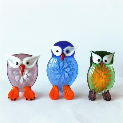 China Beautiful colorful handmade murano glass birds glass animal from USA Europe for sale