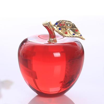 China US Europe colorful crystal apple k9 crystal paperweight home decoration for sale