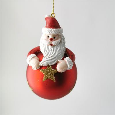 China USA Europe Handblown Santa Glass Christmas Tree Ornament Decoration for sale