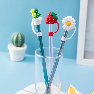 China Modern Colorful Glass Drinking Straw With Dustproof Plug for sale