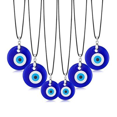 China 3cm Blue Glass Turkey Eye Turkey Eye Pendant Necklace for sale