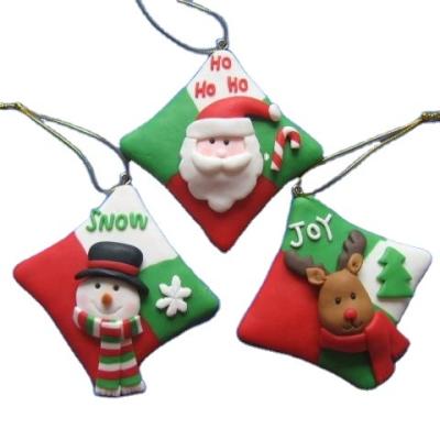 China Europe Polymer Clay Christmas Santa Claus Toy Ornament for sale