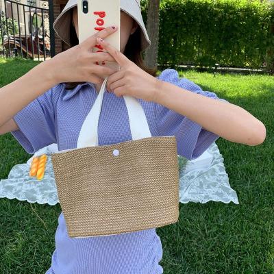 China 2021 high quality new designer style straw bag women's handbags summer and beach wholesale leisure bamboo purses for sale