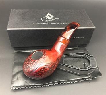 China On sale!!!Classic Wooden solid pipe Smoking Tobacco Pipe wood pipes smoke pipe for sale