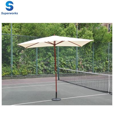 China Restaurant Commercial Garden Outdoor Parasol Wooden Use Umbrella / Patio Umbrella for sale