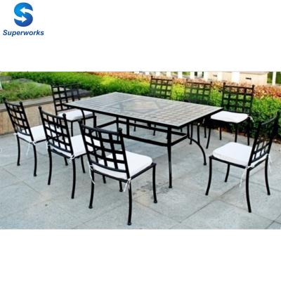 China Outdoor Metal Garden Leisure Table and 6 Chairs Leisure Outdoor Sets for sale