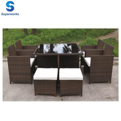 China Can be chosen outdoor rattan coffee table rattan patio set for sale