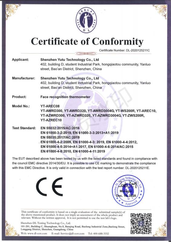 CE - Shenzhen Yutu Technology Co., Ltd.