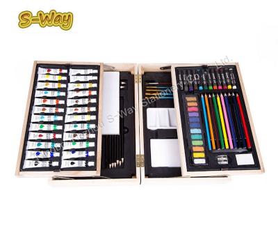 China School Art Set for Kids Artist Creative Wood Studio Box Luxury Set, Wooden Art Kit for sale