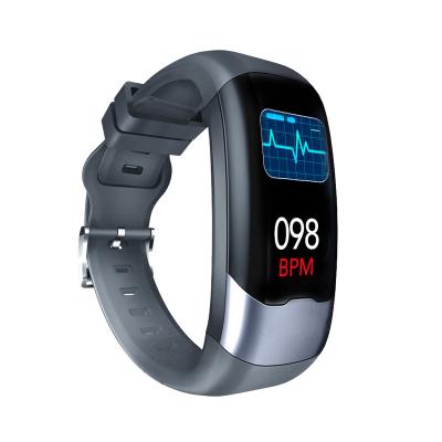 China Dropshipping Touch Screen Shopee Blood Oxygen Blood Pressure Heart Rate Monitor ECG HRV Smart Watch Band S-H02 For Men And Women for sale