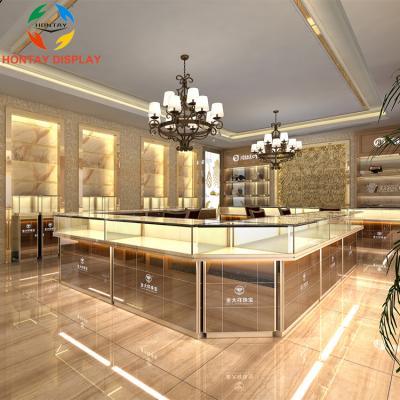 China High Quality 2021 Aluminum+Tempered Glass+UV Baseplate Shop Display Furniture Showcase Glass Standing Jewelry Showcase For Jewelry Shop Furniture Interior Design for sale