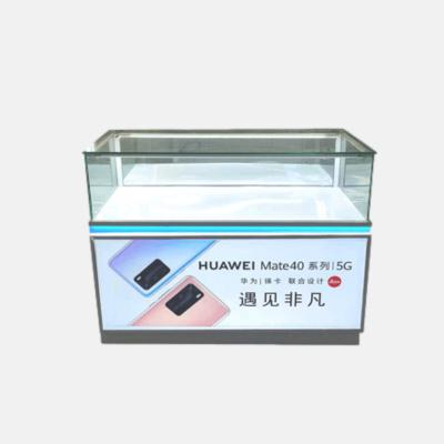 China Aluminum+Tempered Glass+UV Baseplate Mobile Phone Display Counter XiaoMi Phone Showcase For Mobile Phone Displays for sale