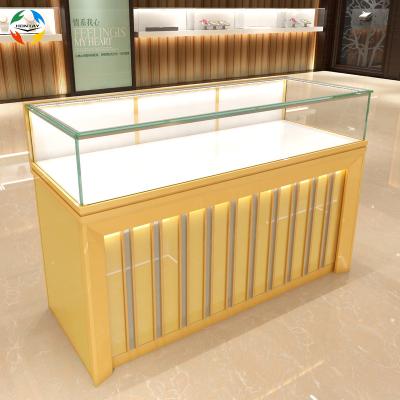 China Factory Price Strong Quality Famous Tempered Glass Luxurious Designer Diamond Display Cabinet Jewelry Store Showcase Counter for sale